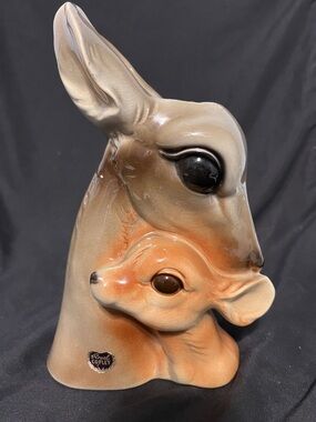 VINTAGE ROYAL COPELY POTTERY DEER/FAWN Planter